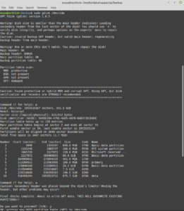Solusi Memperbaiki Tabel GPT cadangan yang rusak